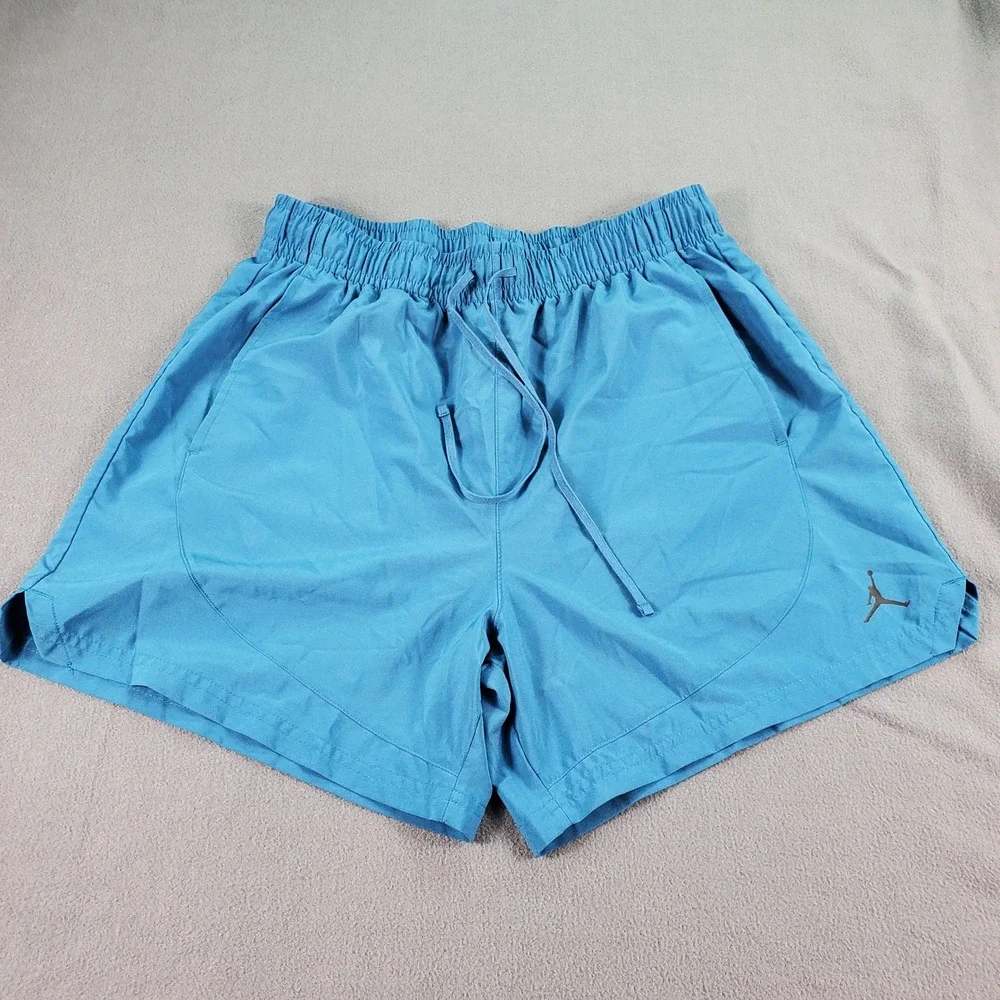 Jordan Dri-FIT Mens Blue Basketball Athletic Shorts Size Large Jumpman Logo flaw